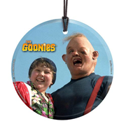 The Goonies Sloth and Chunk Hanging Glass Print