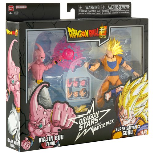 Dragon Ball Z Dragon Stars Battle Pack Super Saiyan 3 Goku vs Majin Buu Final Action Figure 2-Pack