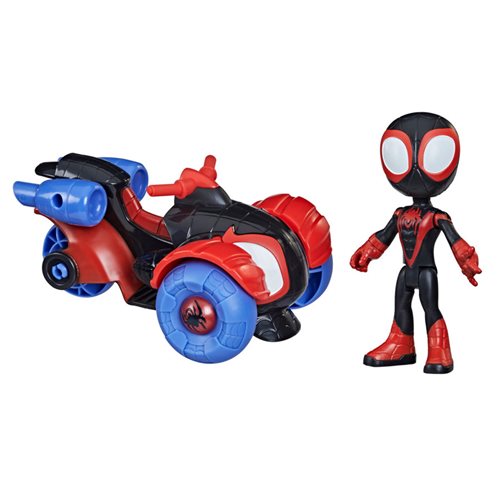 Spider-Man Spidey and His Amazing Friends Miles Morales and Techno-Racer Vehicle