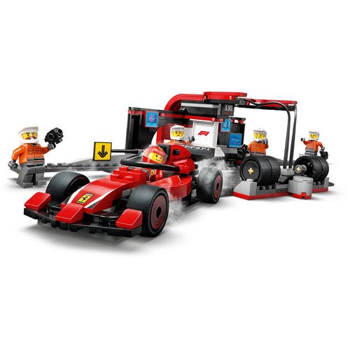 LEGO City 60443 F1 Pit Stop & Pit Crew with Ferrari Car