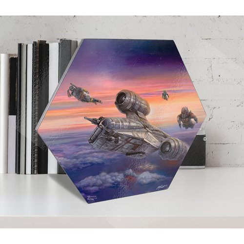 Star Wars: The Mandalorian The Escort Knexagon Wood Print