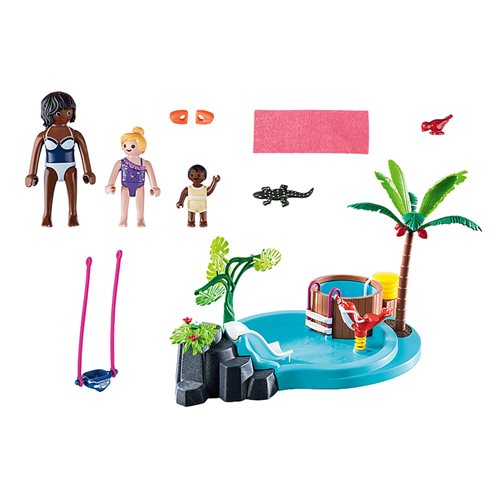 Playmobil 70611 Children's Pool with Slide Playset