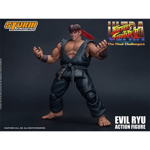 Ultra Street Fighter II Evil Ryu 1/12 Scale Action Figure Deluxe Set ( –  Jada Toys