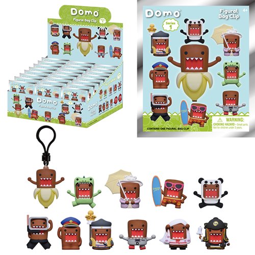 Domo-Kun 3D Foam Bag Clip Random 6-Pack