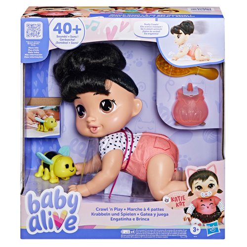 Baby Alive Crawl 'n Play Katie Kat Electronic Crawling Baby Doll