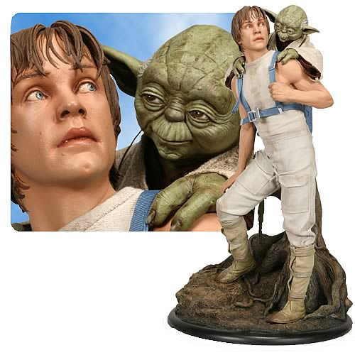 Achtervoegsel Telemacos Antecedent Star Wars Luke Skywalker and Yoda 1:4 Scale Statue