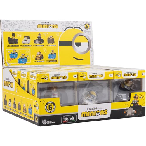 Minions Zoom Hero Pull Back Vehicle Case of 12