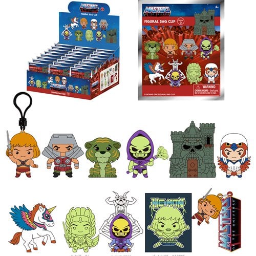Masters of the Universe Series 3 3D Foam Bag Clip Display Case of 24