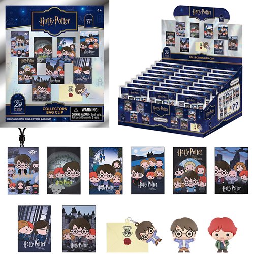 Harry Potter Poster Series 14 3D Foam Bag Clip Random 6-Pack