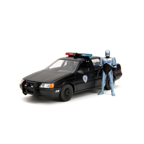 Hollywood Rides RoboCop OCP Ford Taurus 1:24 Scale Die-Cast Metal Vehicle with RoboCop Figure