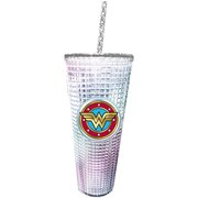Wonder Woman Diamond 20 oz. Acrylic Cup with Straw