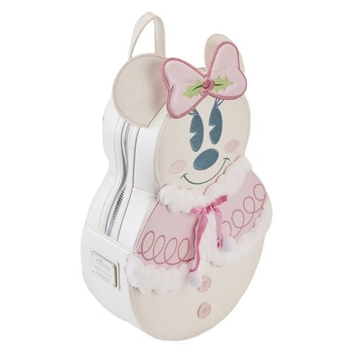 Minnie Mouse Pastel Figural Snowman Mini-Backpack