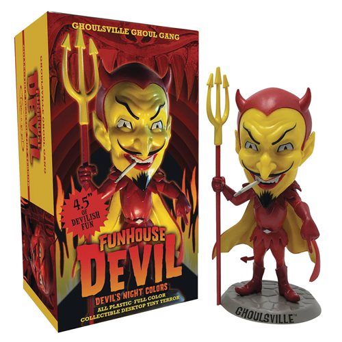 Ghoulsville Tiny Terror Funhouse Devil Devil's Night Colors Mini-Figure with Signed Card - Previews