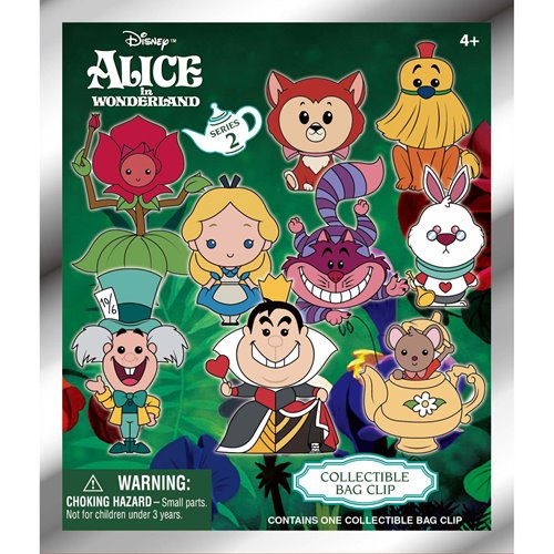 Alice in Wonderland Series 2 3D Foam Bag Clip Display Case of 24