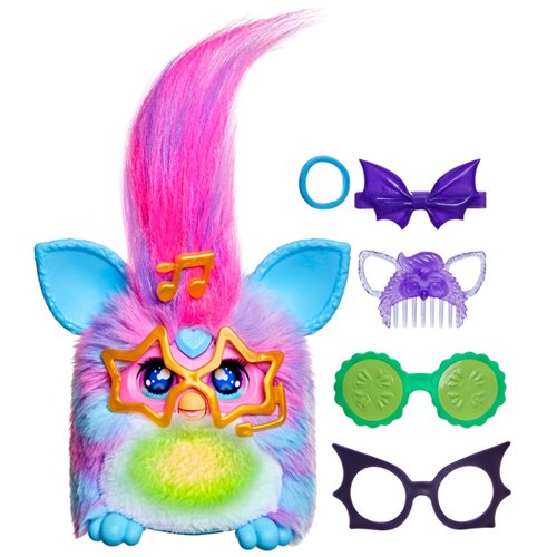 Furby Vibes Blue Razz Interactive Electronic Plush Toy