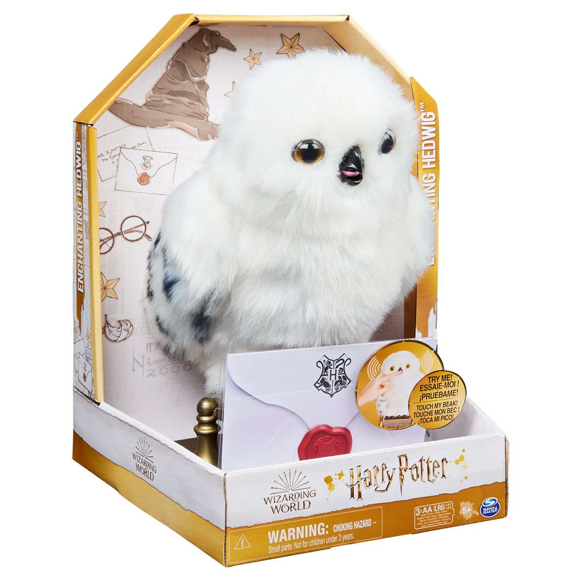 Wizarding World Harry Potter - Hibou interactif en peluche Hedwig