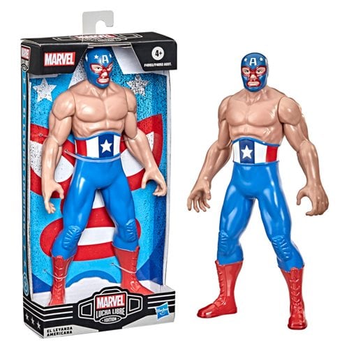 Marvel Lucha Libre El Leyanda Americana Captain America 9-Inch Action Figure