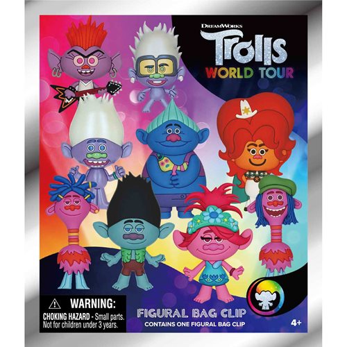 Trolls World Tour Figural Bag Clip Display Case