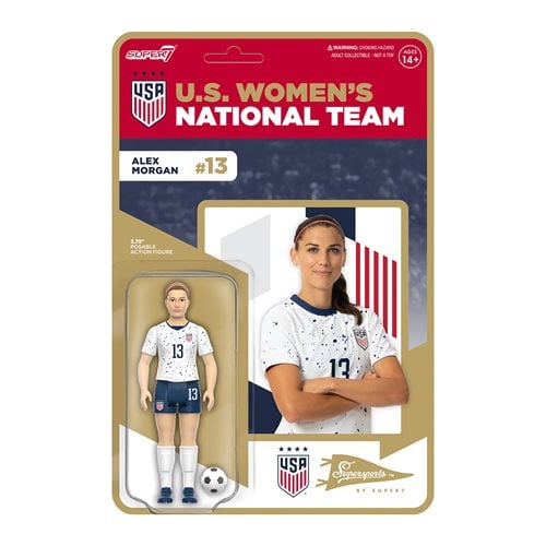 US Soccer 3 3/4-Inch Alex Morgan 2023 World Cup Home Kit ReAction Figure