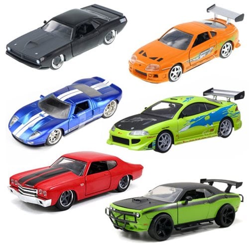 Fast & Furious 1:32 Die-Cast Cars Assortment Play Vehicles, Multi-color 