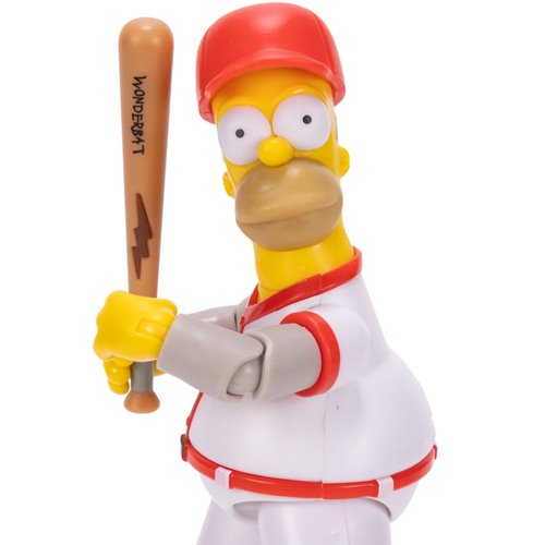 The Simpsons 5-Inch Wave 3 Baseball Homer with Bat and Removable Hat Action Figure