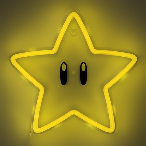 Super Mario Bros. Super Star Wall Mountable LED Neon Light