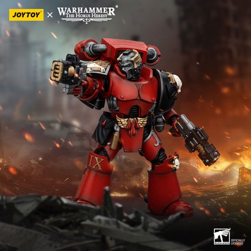 Joy Toy Warhammer Horus Heresy Blood Angels Tears Squad Arch-Erelim with Volkite Serpentas 1:18 Scal