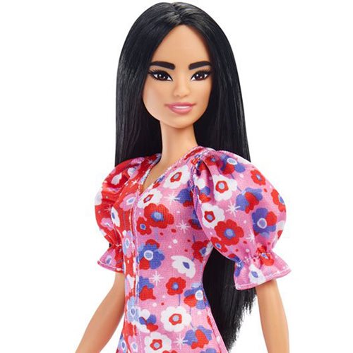 Barbie Fashionista Doll #177 with Color Block Floral Dress