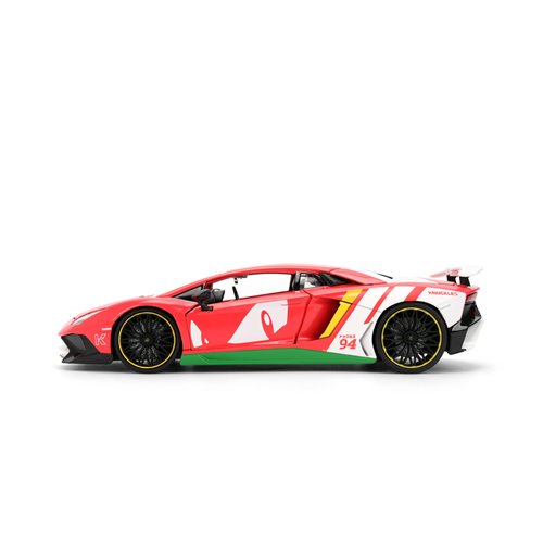Hollywood Rides Sonic the Hedgehog Classic Lamborghini Aventador SV 1:24 Scale Die-Cast Metal Vehicl