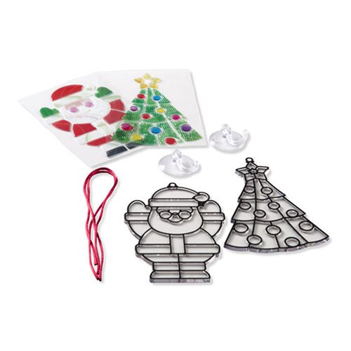 Melissa & Doug Stained Glass Made Easy Santa Claus & Christmas Tree Ornaments