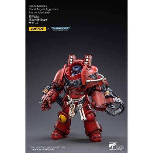Joy Toy Warhammer 40,000 Space Marines Blood Angels Aggressor Brother Marine 04 1:18 Scale Action Fi