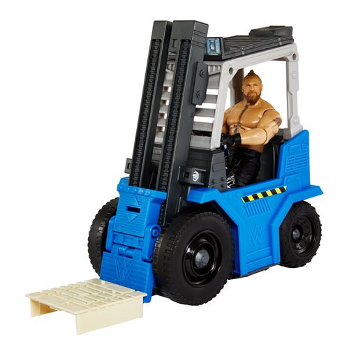 WWE Wrekkin Slam 'N Stack Forklift Vehicle and Brock Lesnar Action Figure Set