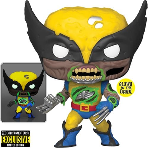 Marvel Zombies Wolverine Glow-in-the-Dark Pop! Vinyl Figure - Entertainment Earth Exclusive