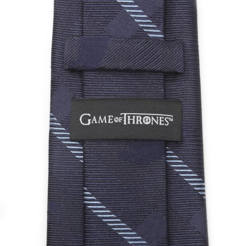 Game of Thrones Stark Direwolf Blue Plaid Silk Men's Tie