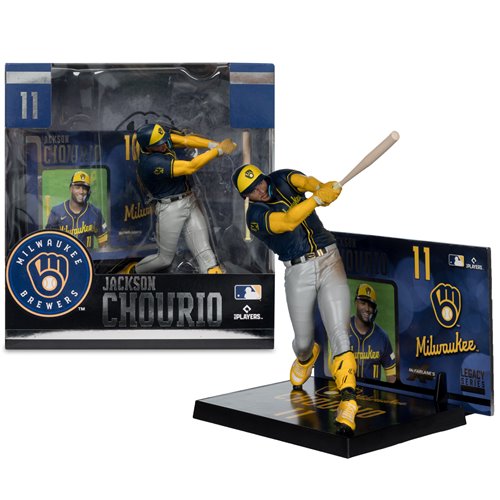 MLB SportsPicks Milwaukee Brewers Jackson Chourio 7-Inch Posed Figure Case of 6
