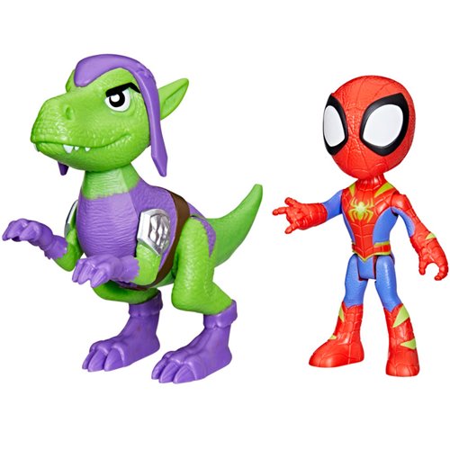 Spidey and His Amazing Friends Dino-Webs Spidey and Goblin Raptor Action Figures Set