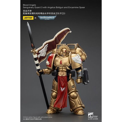 Joy Toy Warhammer 40,000 Blood Angels Sanguinary Guard 3 with Boltgun Spear 1:18 Scale Action Figure