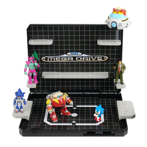 Console Heroes Sega Mega Drive Supervillain Boss Bundle Playset with Sonic the Hedgehog Cartridge