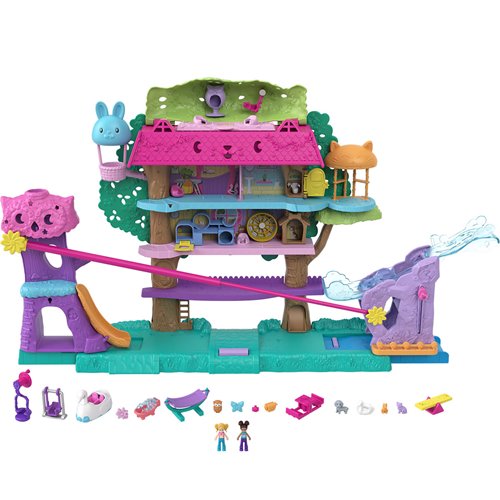 Polly Pocket Pollyville Pet Adventure Treehouse Playset
