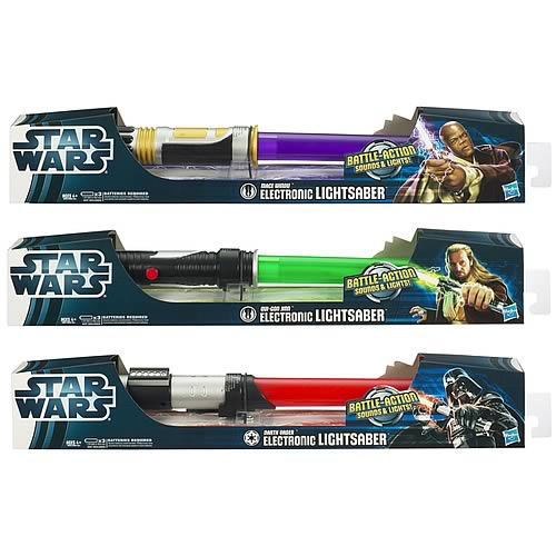GeeksHive: Star Wars Jedi Knight (Qui-Gon Jinn) Lightsaber - Electronics  for Kids - Toys & Games