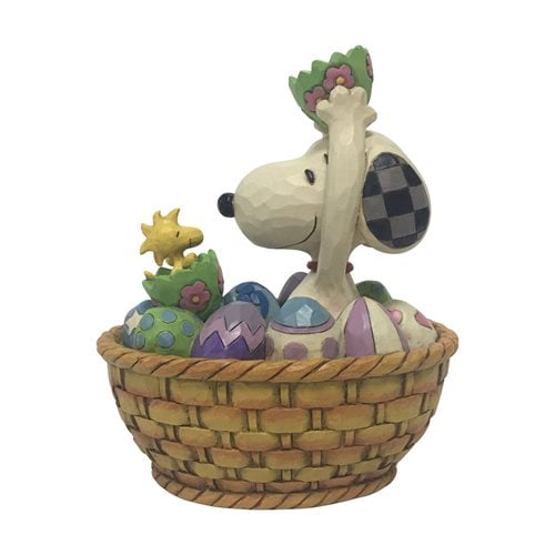Peanuts Snoopy and Woodstock Easter Basket An Easter Surprise by Jim Shore Statue