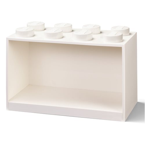 LEGO White 8 Knob Brick Shelf