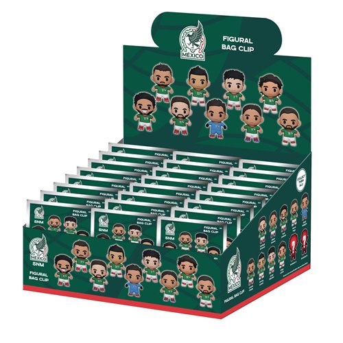 Mexico Soccer Men's National Team 3D Foam Bag Clip Display Case of 24