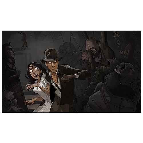 Indiana Jones Escaping the Tomb Small Giclee Print