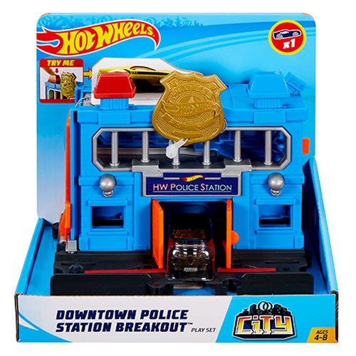 Hot Wheels City Downtown Police Station Breakout Playset