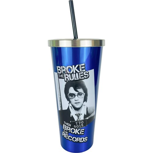 Elvis Presley 24 oz. Stainless Steel Cup with Straw