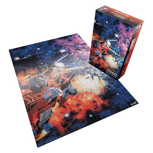 Transformers Space Fight Art Chrome Paper Puzzle