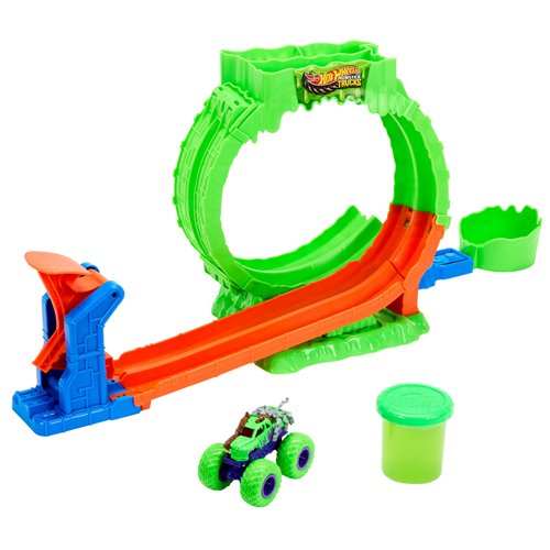 Hot Wheels Monster Trucks Mutant Chaos Slime Challenge Playset