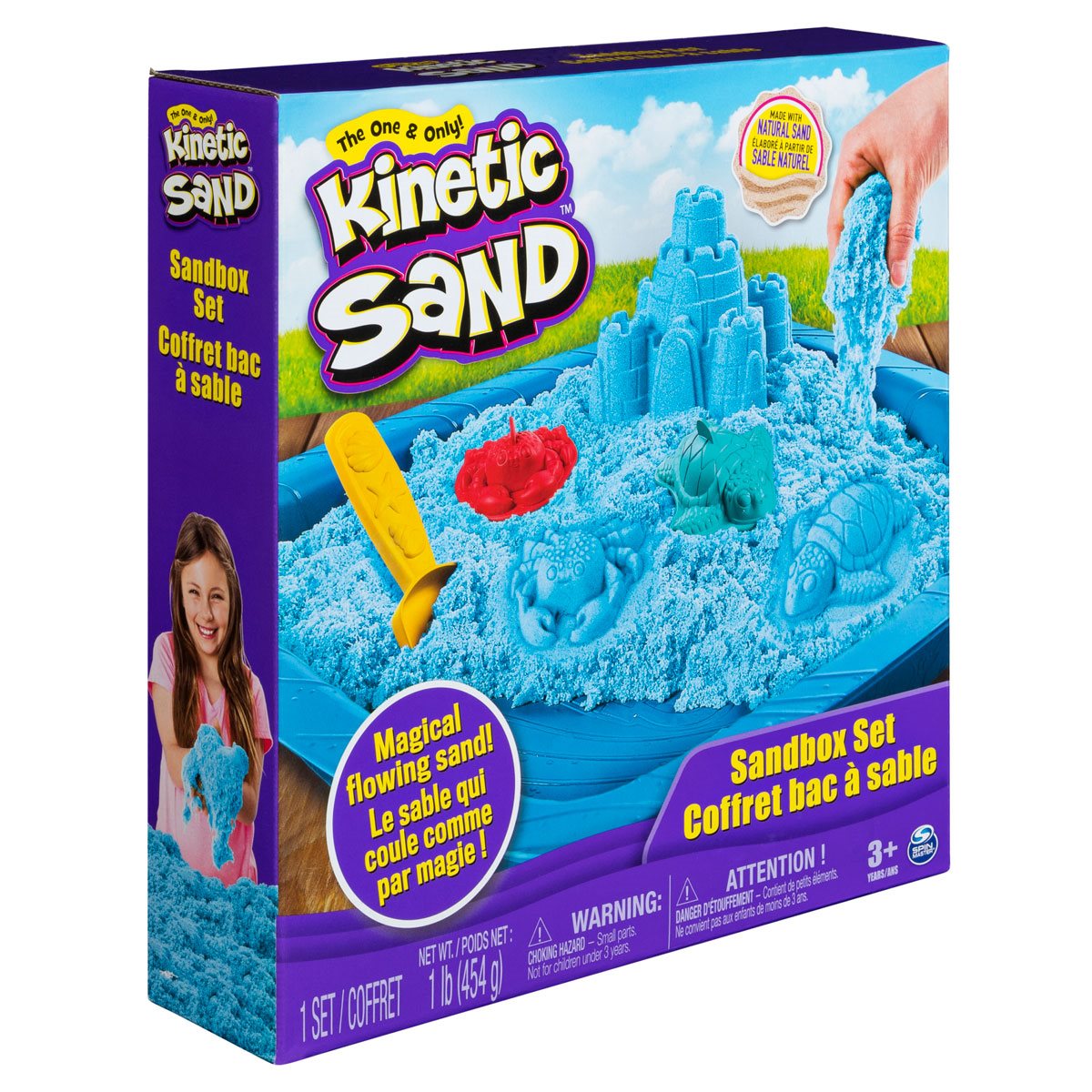 SPIN MASTER Kinetic Sand Beach Day Fun Playset w/ Castle Molds