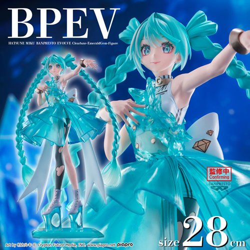 Vocaloid Hatsune Miku EmeraldGem Evolve Clearluxe Statue